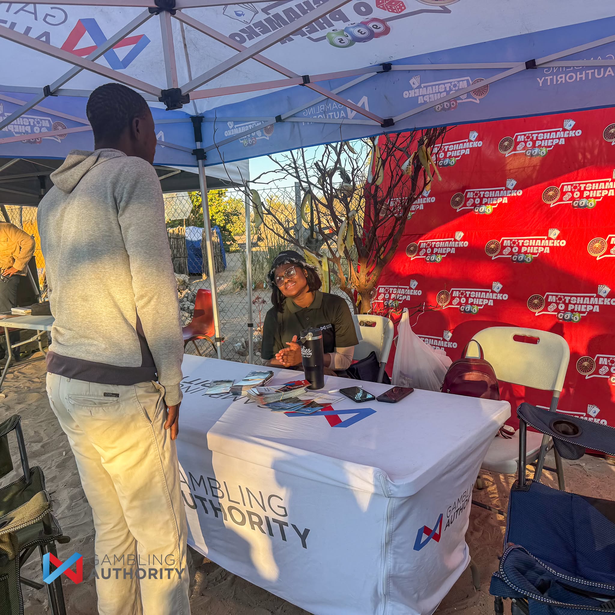 Motshameko o Phepa community outreach tent